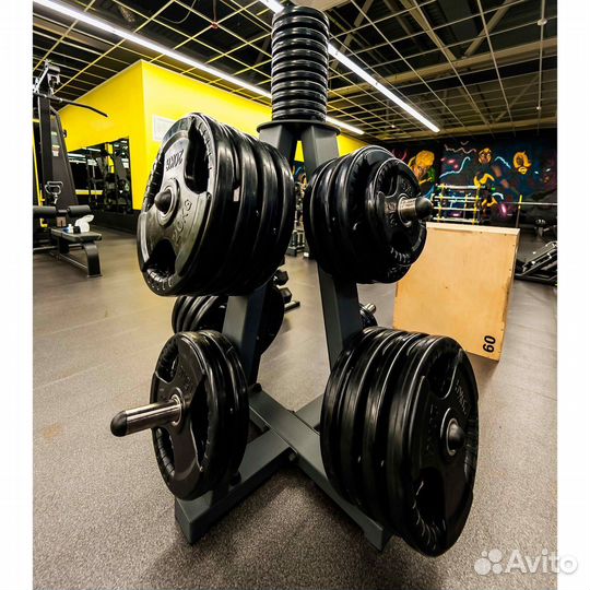 Диск обрезиненный ZSO черный 3 handle D-51, 5 кг