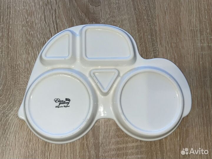 Детская керамическая тарелка-менажница