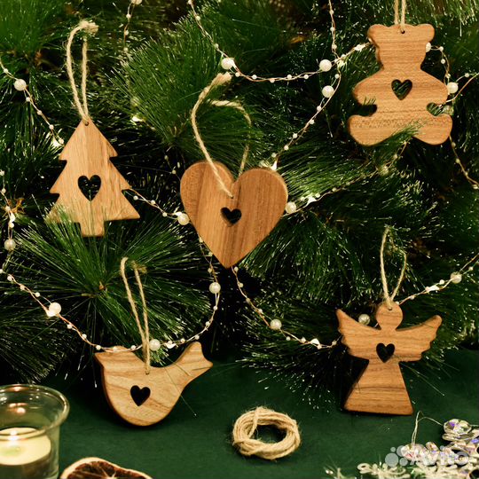 Новогодний декор из дерева. Ёлочные игрушки