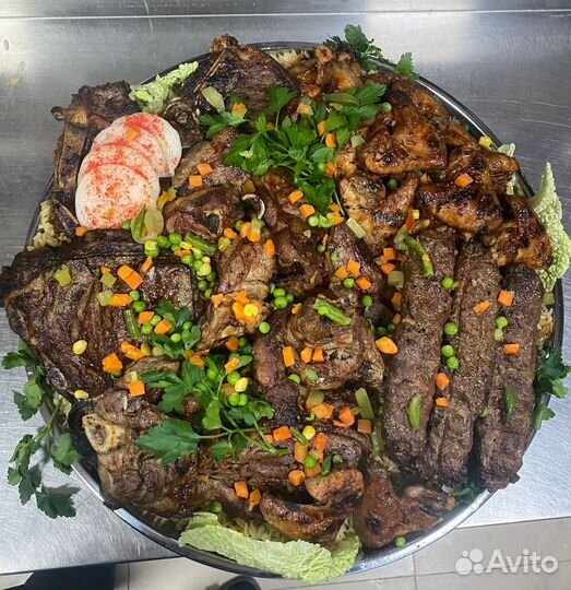 Шашлык, стейки, люля-кебаб, курица гриль, крылышки