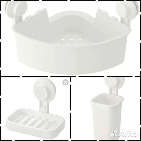Полка угловая, мыльница, держатель IKEA