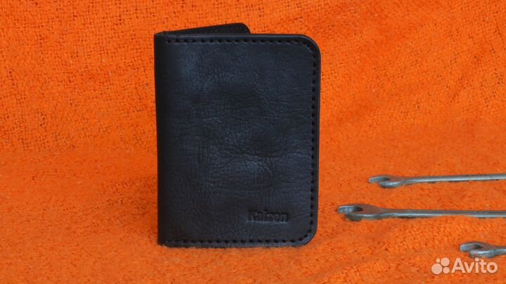 Обложка для автодокументов натуральная кожа ручная