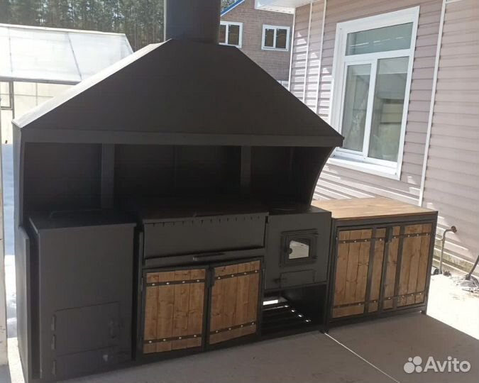Мангал с печкой / Мангальная зона