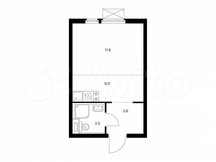 Квартира-студия, 23,7 м², 5/14 эт.