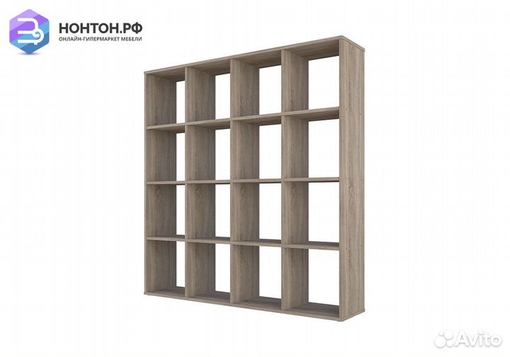 Стеллаж кубический Polini home Smart 16 секций дуб