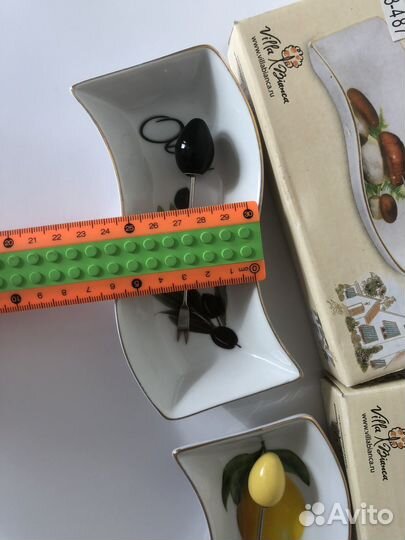 Блюдо для оливок с вилочкой 15 см