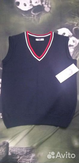 Школьный жилет триколор