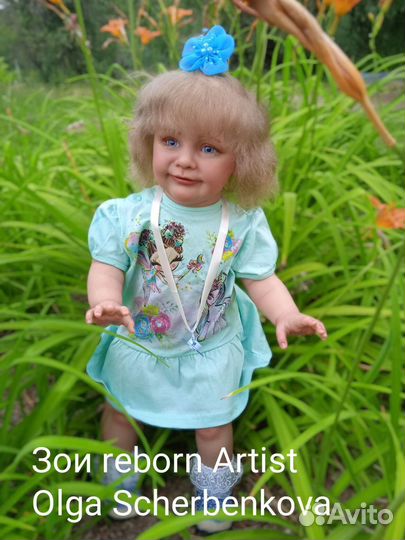 Кукла реборн девочка с волосами