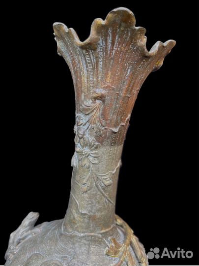 Ваза антикварная бронза 19 век Франция