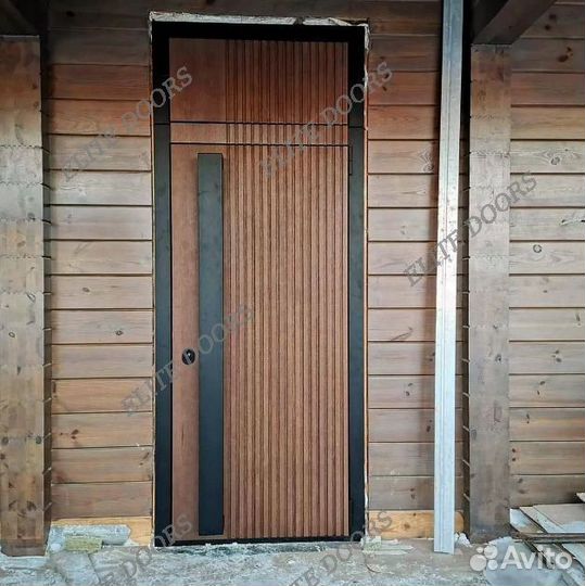Металлическая входная дверь с фрамугой DD-234