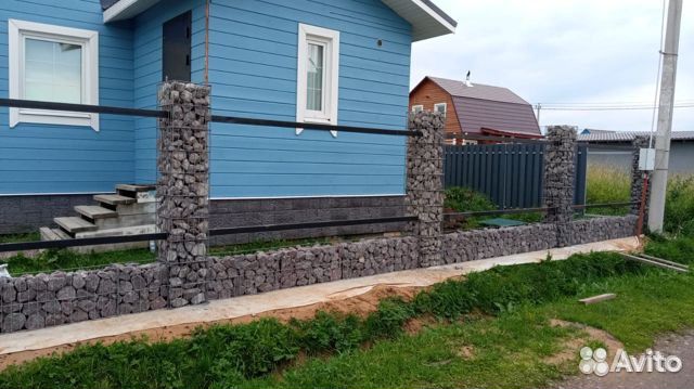 Забор из габионов