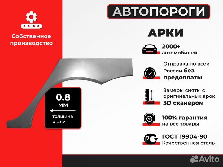 Комплект ремонтных арок Toyota Mark (X100)