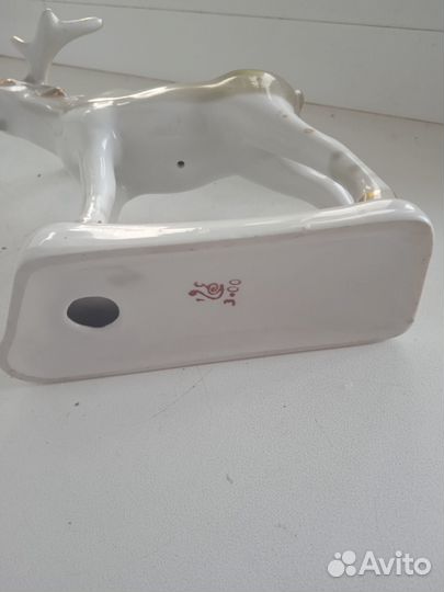 Статуэтка лось,фарфор с позолотой