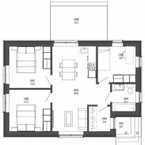 Дом 65,5 м² на участке 10 сот.