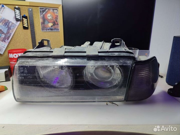 Фара левая линза BMW E36 с поворотником