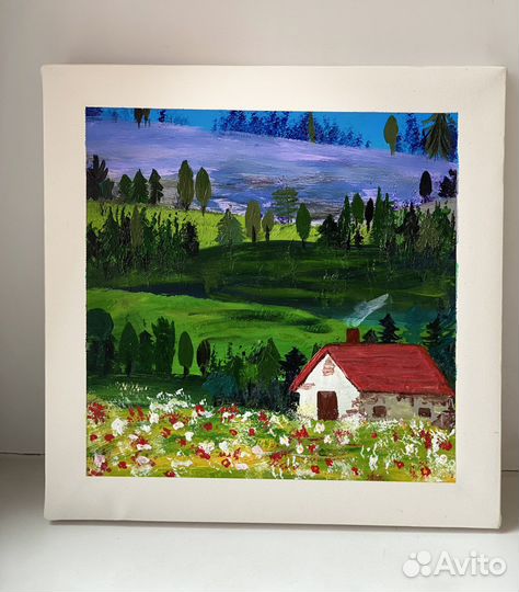 Картина 30х30 акрил, холст на подрамнике