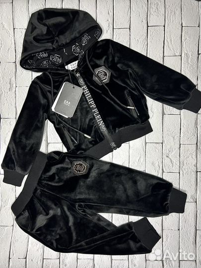 Велюровый костюм philipp plein 74-92р