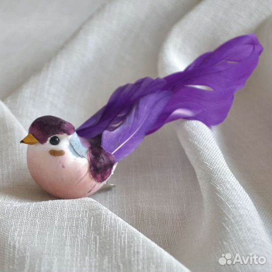 Птички 12 шт. прищепки для декора