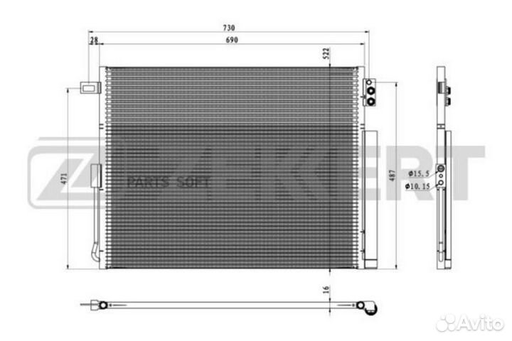 Радиатор кондиционера Jeep Grand Cherokee IV 10