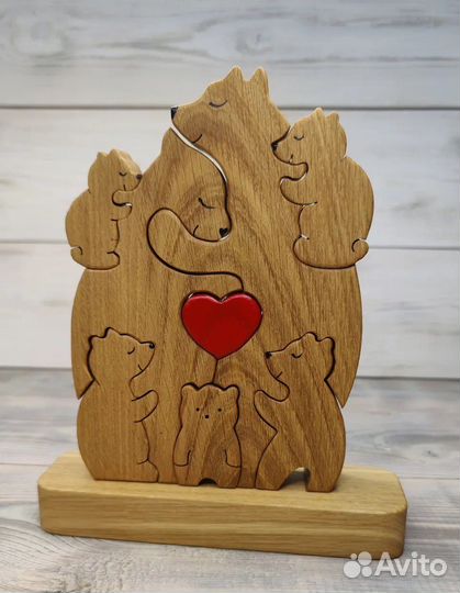 Пазлы деревянные, подарок, игры, семья