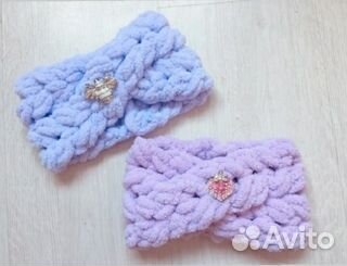 Повязка на голову вязаная