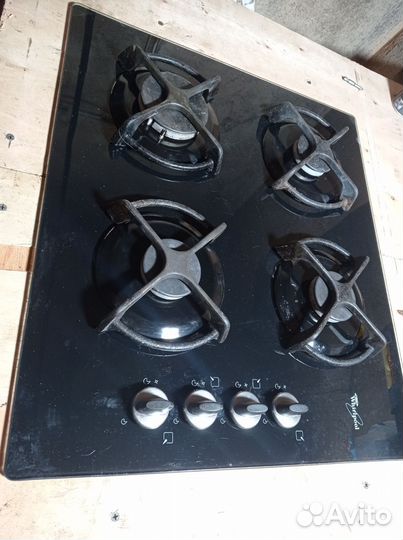Газовая варочная панель 4 конфорки стекло