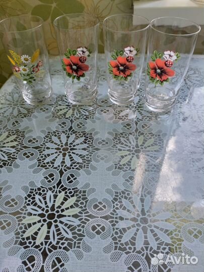 Стаканы с цветочками