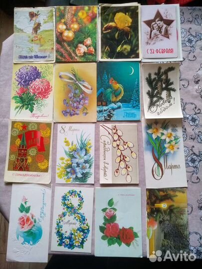 Открытки советские СССР почтовые карточки 60шт