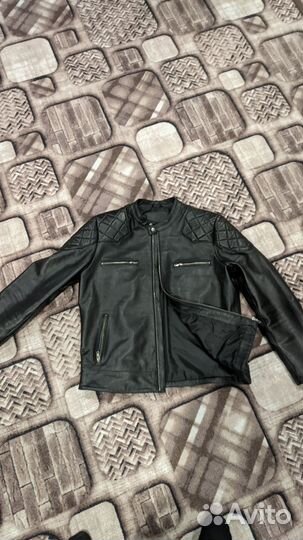 Кожаная куртка мужская 48 50