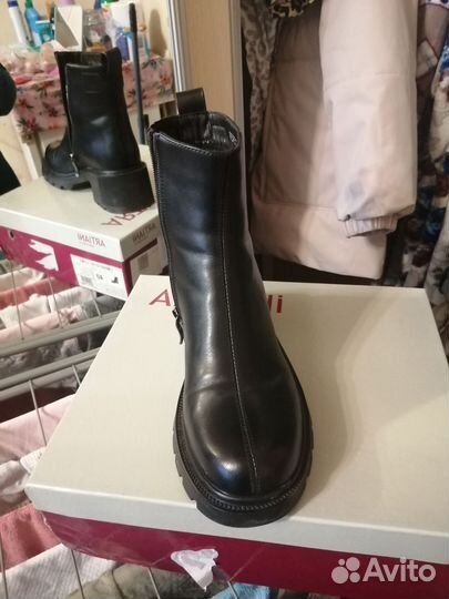 Полусапоги женские зимние натуральная кожа