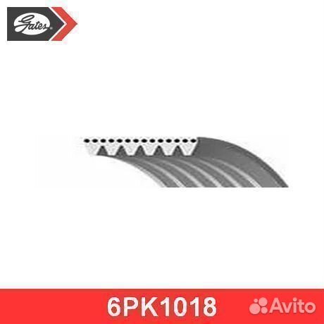 Поликлиновой ремень 6PK1018 gates