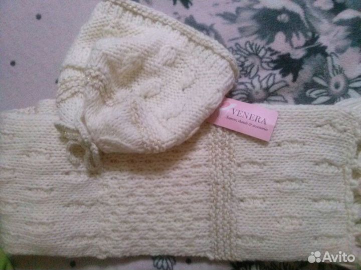 Шапка с шарфиком