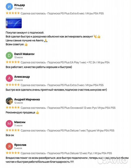 Подписка PS Plus Extra 13 мес / Игры PS4 PS5