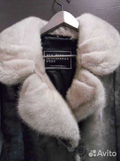 Шуба мутоновая с норкой облегченная