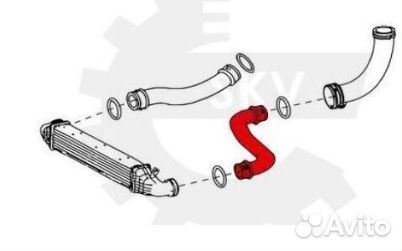 Шланг интеркулера W211 OM646 (2.2 cdi) 2002-2009