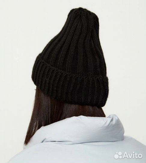 Шапка шерстяная, вязанная, с флисовой подкладкой