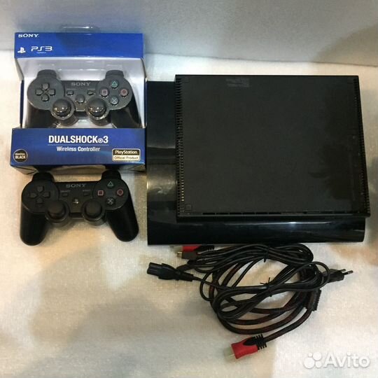 PS3 500GB прошитая два джоя много игр подарок