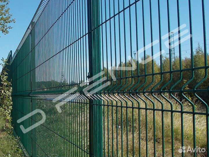Забор 3D сетка, 3Д панель 2,53х1,53м д.3,8мм zn+пп
