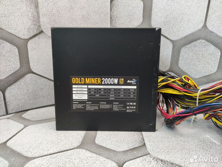 Блок питания AeroCool Gold Miner 2000W 80+ Gold