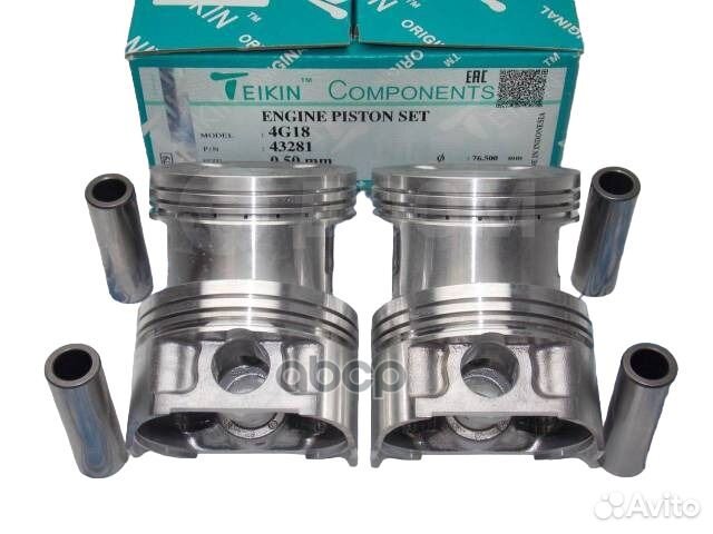 Поршни без колец на 1 цил. mitsubishi 4g18 1,6