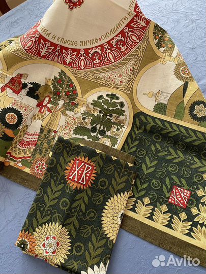 Пасхальный набор (льняная скатерть и салфетки)