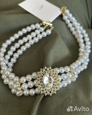Ожерелье колье чокер под жемчуг винтажное