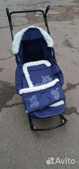 Санки коляска новые Северные с муфтой