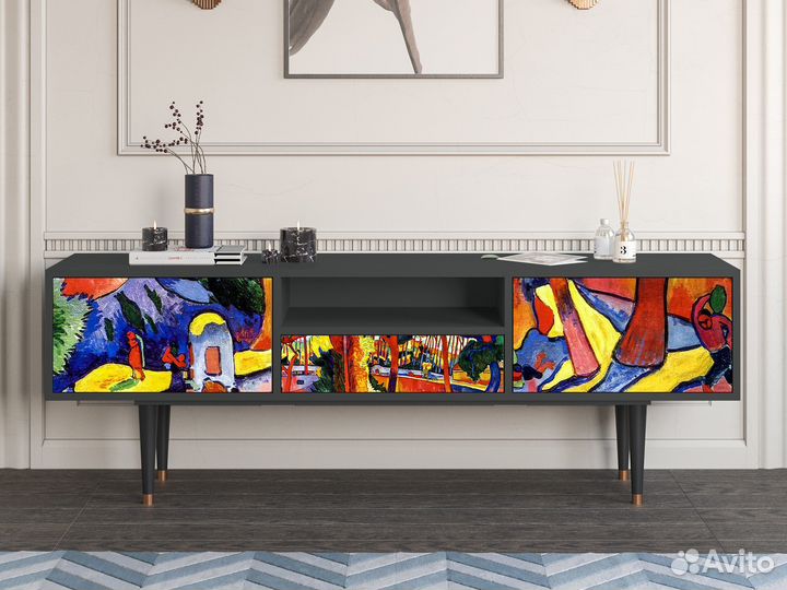 Тв-тумба T6 - Антрацит - The Turning Road