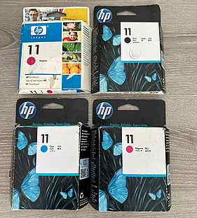 Лот 01 картриджи HP 11 C4810A, C4811A, C4812A, 4шт