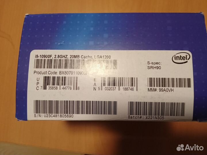 Процессор Intel Core i9-10900F BOX 2.8 GHZ, LGA 12