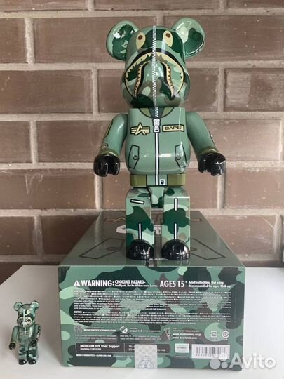 Bearbrick x Bape x Alpha industries 100 + 400