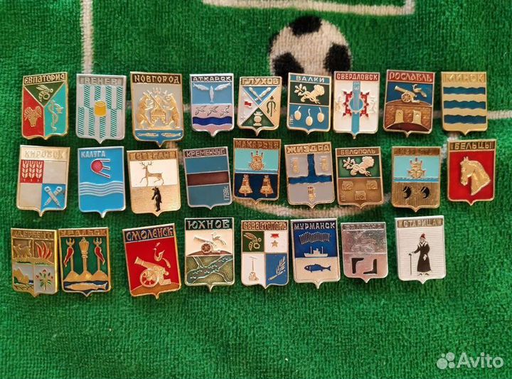 Значки СССР гербы городов щиты