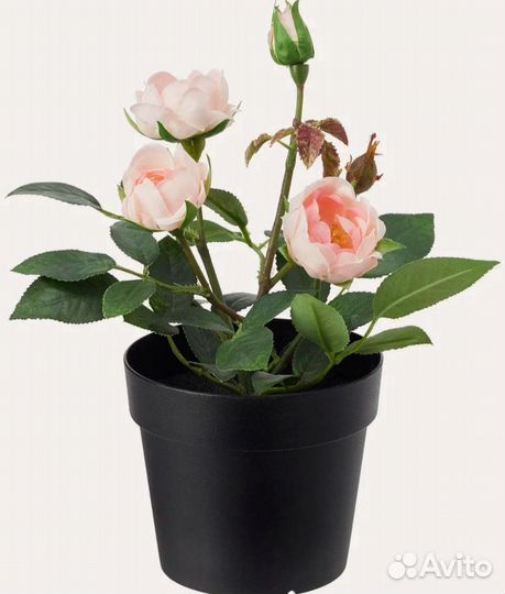 Роза искусственная в горшке IKEA