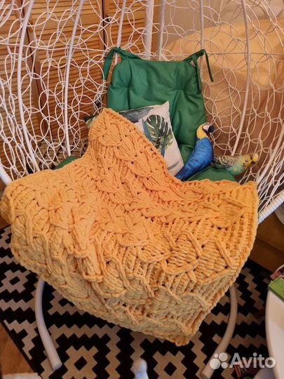 Плед детский вязаный плюшевый